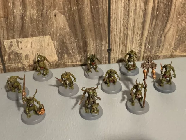 Paquete De 10 Pintados A9954 Warhammer Aos Fantasy Maggotkin Reguebearers