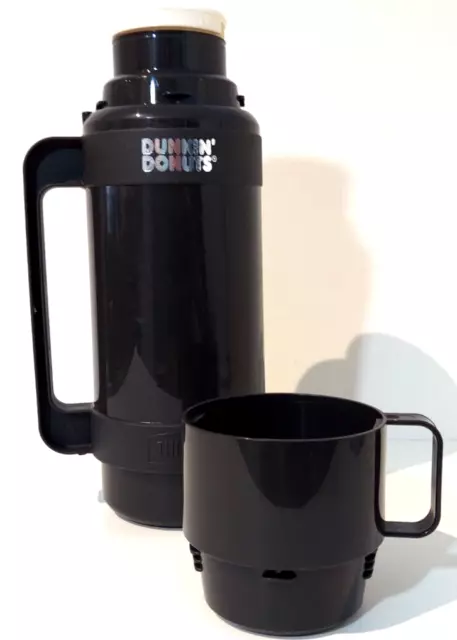 DUNKIN DONUTS Genuine THERMOS Brand Coffee Bean 1 Liter Travel Mug w/Cup DD  3210