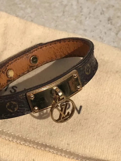 Bracelet Louis Vuitton LOGOMANIA T. 17 + sac bag