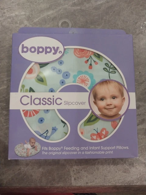 Boppy Pillow Cover Slipcover Blue Classic Fresh Flowers