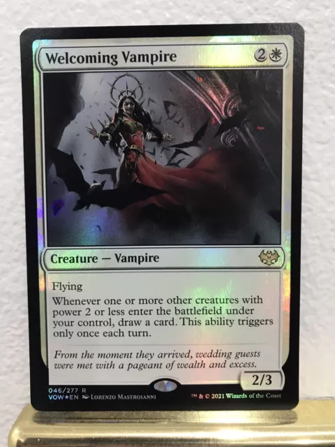 Welcoming Vampire Foil MTG Magic Gathering Card NM Mint Innistrad Crimson Vow