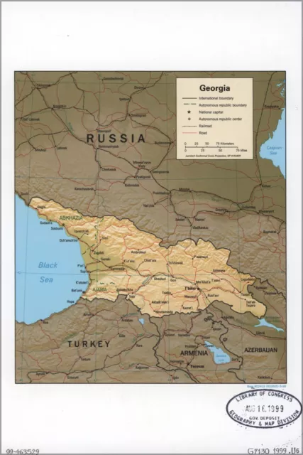 Poster, Many Sizes; Cia Map Of Georgia 1999