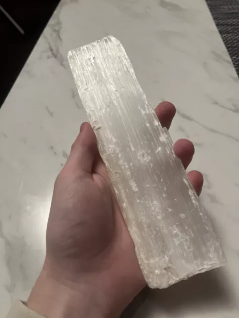 Huge selenite rod also known as spar 20cm