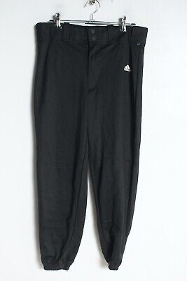 Adidas Kids Tapered Button Activewear Trousers - Black - Large (y-y5)