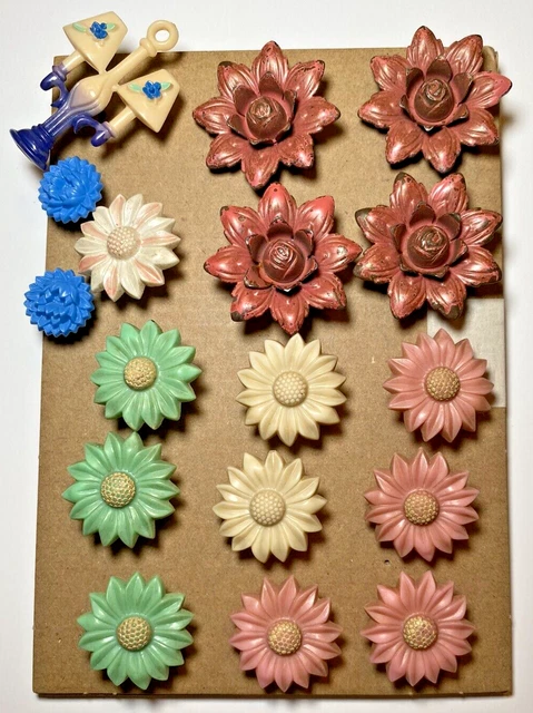 Vintage lot of Push Pins/Drapery Tie Back Pins