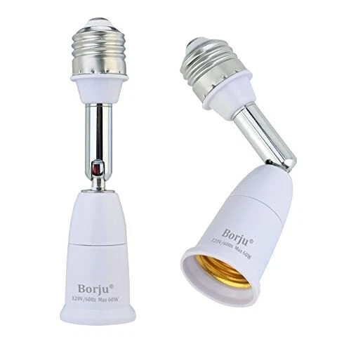 Light Socket Extender 2pack 4.5 Inch Light Socket Extension 360 Adjustable Lig