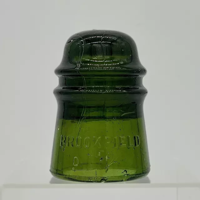 Dark Olive Green CD 121 [010] Brookfield Glass Insulator