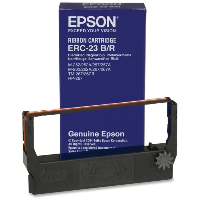 Epson Color Ribbon Cartridge ERC-23BR RIBBON BLACK/RED M-250/260/280 TM-270 Y