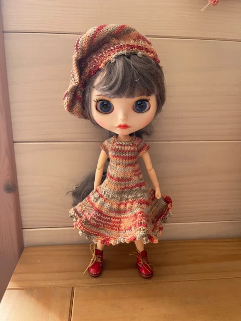 Tenue Complète Fait Main Pour Poupée Blythe 30 Cm - Laine Et Tissu - Fabrication France