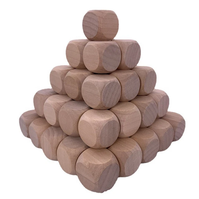 Cube - 2cm - Dés & cubes en bois personnalisés | Fabrication française