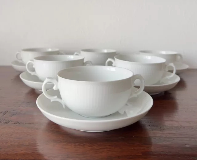 6x Suppengedecke V&B Villeroy Boch Heinrich Porzellan Suppentasse mit Untertasse