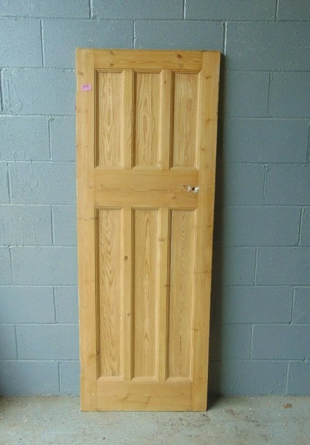 Reclaimed Pine Victorian Door 6 Panel Internal Doors Wooden 593