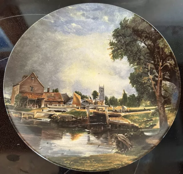 Vintage POOLE POTTERY England Plate Country Scene