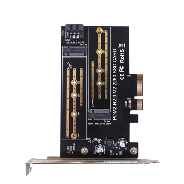 ADAPTATEUR NVME CARTE D'Extension SSD M.2 NVME Vers PCIe 4.0 X4 X8 X16