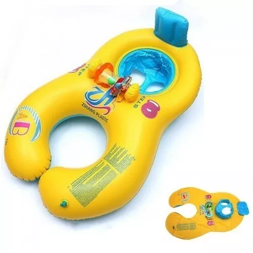 Kids Inflatable Swimming Boat Seat with Sunshade Baby Swim Float Ring for Pool