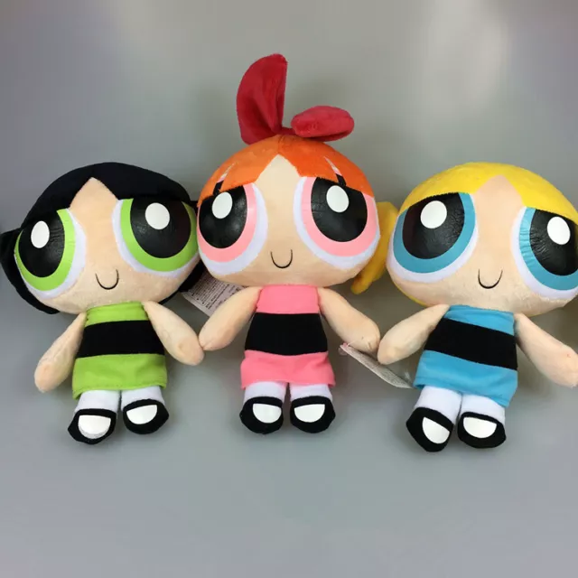 8" Powerpuff Girls Doll The 1999 Cartoon Network Plush Toy Set of 3 2