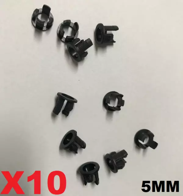 LED HOLDER / RETAINERS / PANEL MOUNTING 5mm LOCKS , Lot of 10