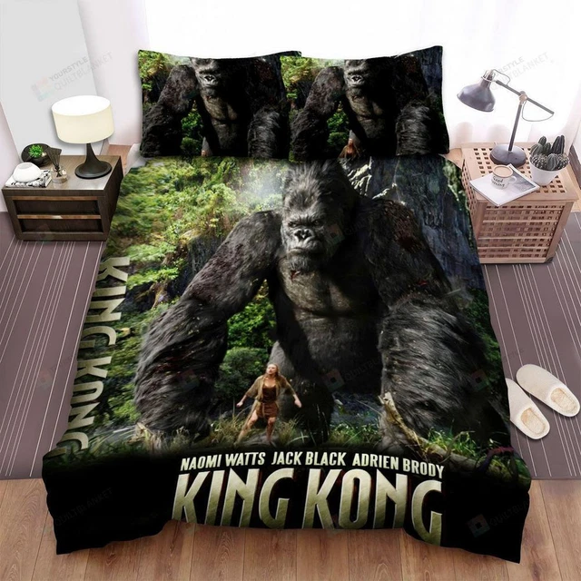 KING KONG 2005 Movie Poster 3 Quilt Duvet Cover Set Bedroom Decor Doona ...