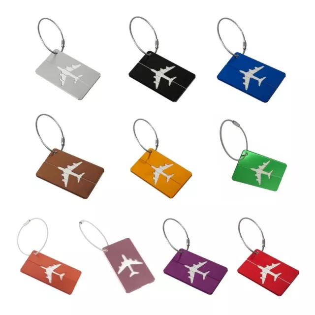 Metal Luggage Tags with Name ID Address Card Metal Suitcase Baggage Label