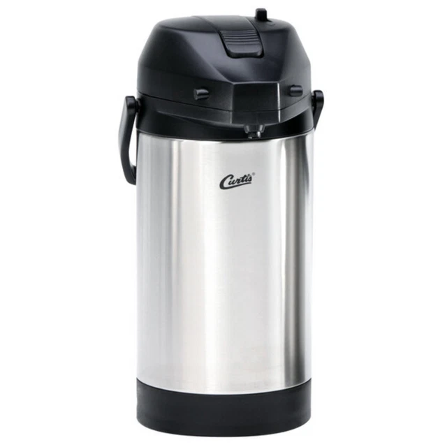 New Wilbur Curtis 3.0L ThermoPro Airpot with Lever, Stainless Steel