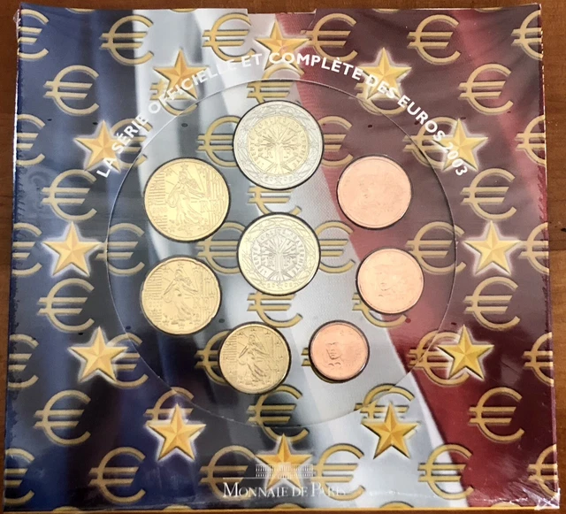 COFFRET BU FRANCE 2003 Série complète  1c A 2 EURO Plaquette sous Blister
