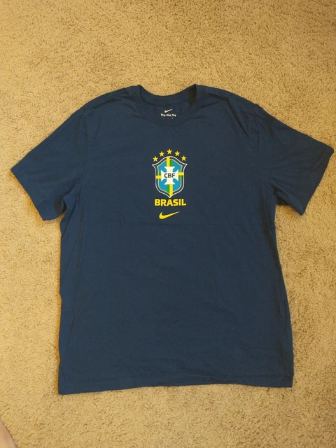 Nike CBF Brazil Soccer Team T-Shirt 2022 World Cup Qatar XL DH7585-490