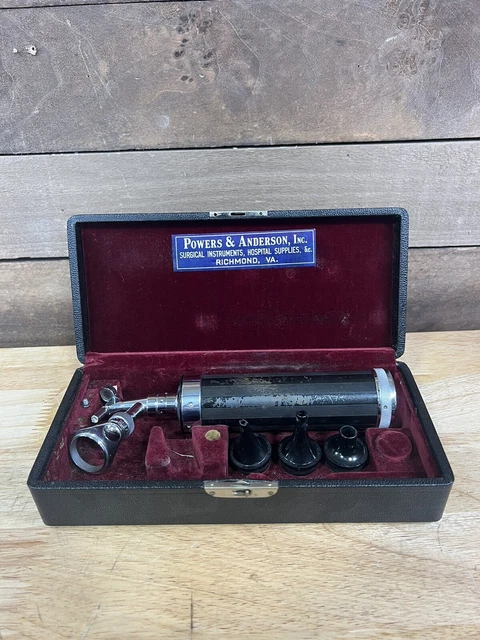 Vintage Otoscope Powers & Anderson, Inc With Case