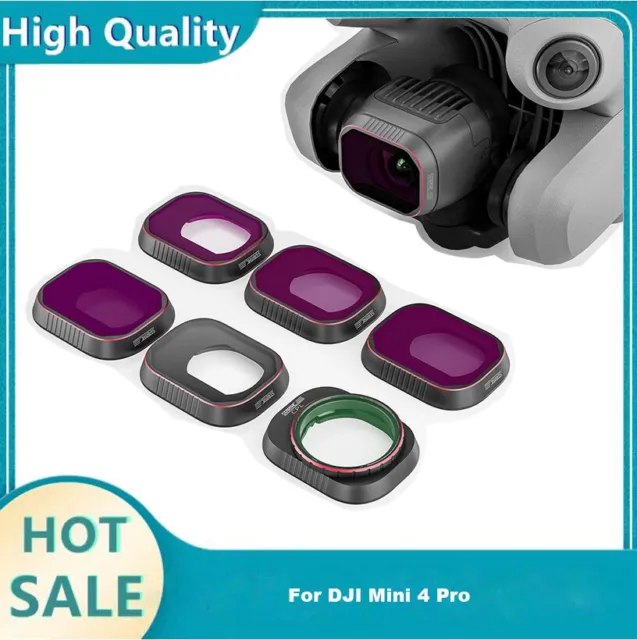Filters Set for DJI Mini 4 Pro ND8/16/32/64/CPL/UV Camera Lenses Aluminum SUK