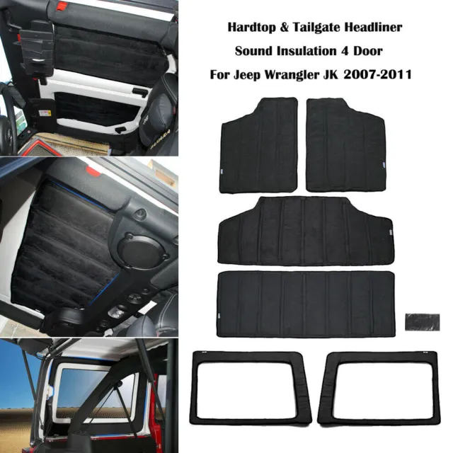 Hardtop & Rear Window Sound Deadener Headliner Insulation for Jeep Wrangler JK