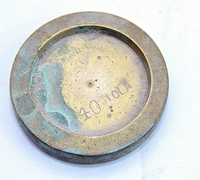 Vintage Antique Made Brass 40 Oriental Mercantile Gold & Silver Weight Measurement /