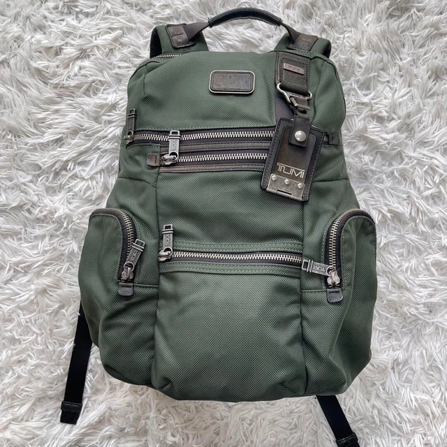 TUMI ALPHA BRAVO 22681SPH Backpack Ruck Sack Green Men Ballistic Nylon Laptop A4