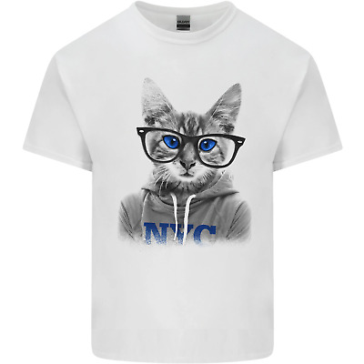 NEW York City Gatto con gli occhiali Bambini T-shirt per bambini