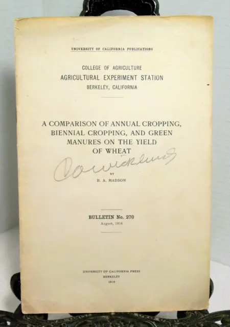 1916 Wheat Yield Comparison Annual Biennial Cropping and Green Manures Bulletin