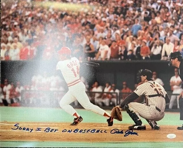 Cincinnati Reds Pete Rose Signed/Inscribed 16x20 with JSA COA