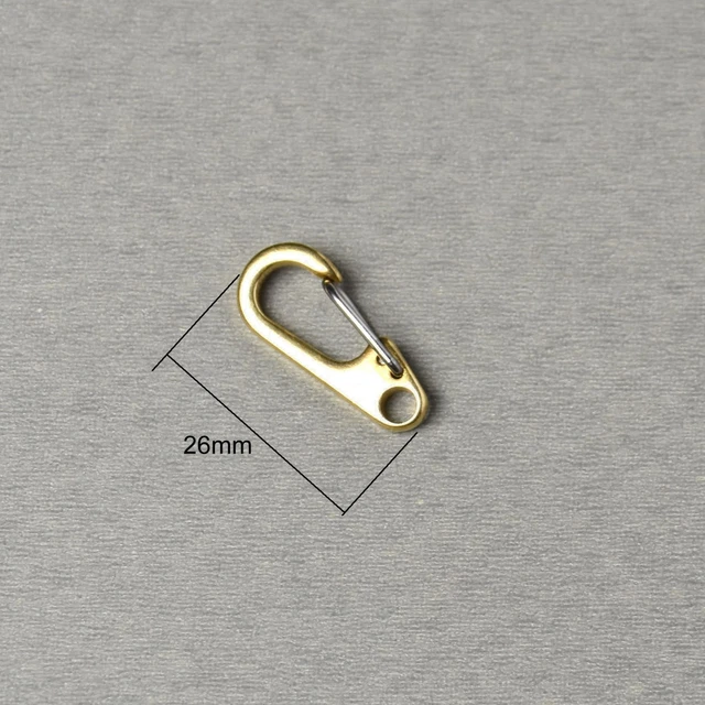 Solid Brass Carabiner Spring Snap Hook Clip Key chain EDC