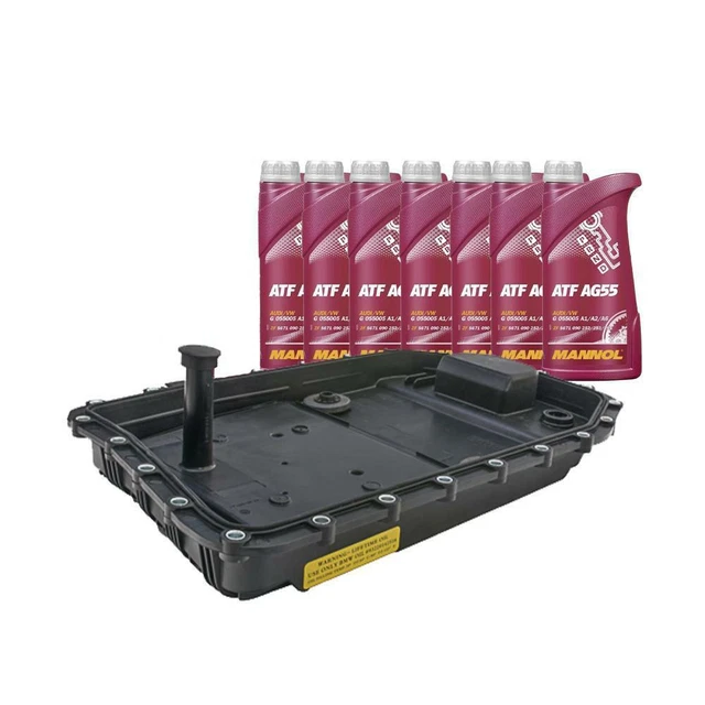 BMW AUTOMATIC TRANSMISSION GEARBOX PAN SEAL SUMP FILTER & 7L AG55 Oil £