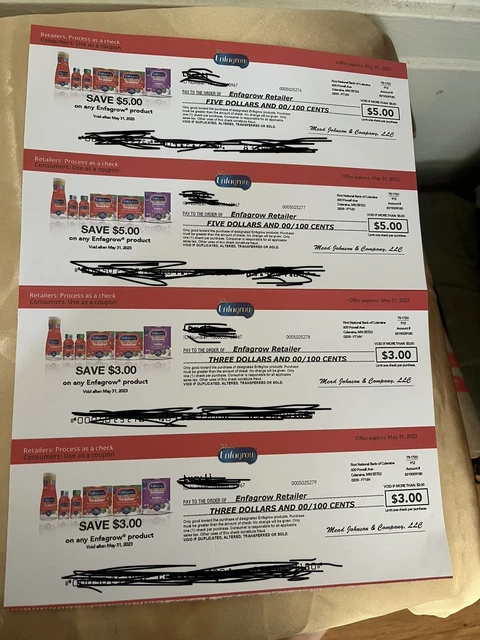 $16 Enfagrow Toddler Formula Coupons Checks Exp 05/31/2023