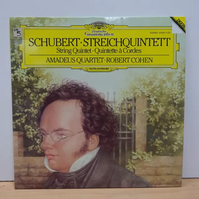 419 611 1 SCHUBERT String Quintet AMADEUS QUARTET ROBERT COHEN DG STEREO LP NM