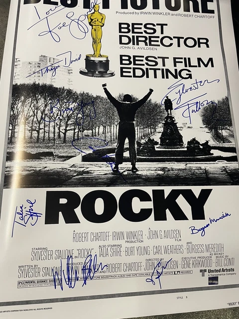 ROCKY HAND SIGNED original film movie poster with certificate $1,499.00 ...