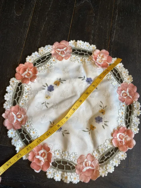 Lace Floral Round Doily Daisy Rose See Boho Cottage