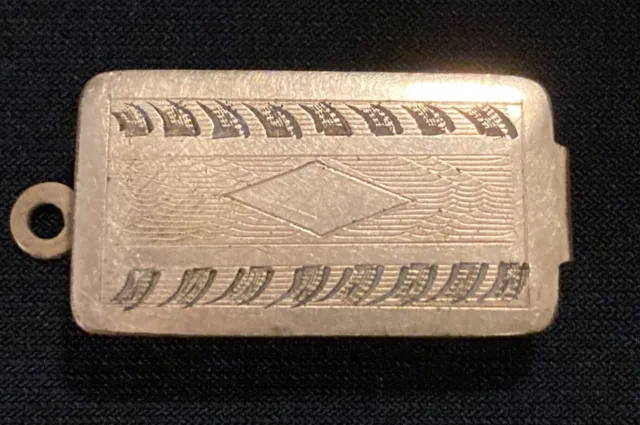 Antique bronze OR brass money clip nice etched design
