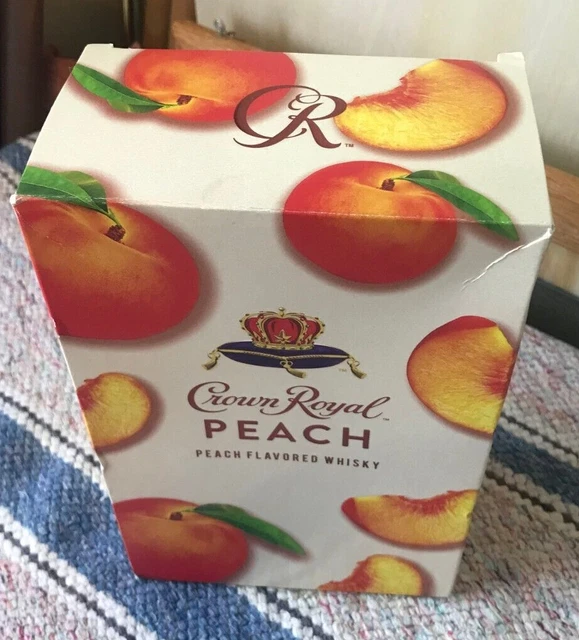 Crown Royal Peach Whisky Limited Edition Collector Empty Box & Bag/Sack FREE GIF