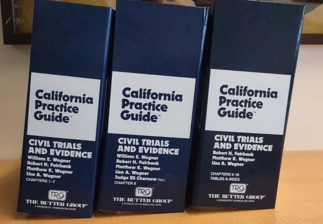 CIVIL TRIALS AND Evidence Rutter Group California Practice Guide 2024 W/tabs £98.38 - PicClick UK