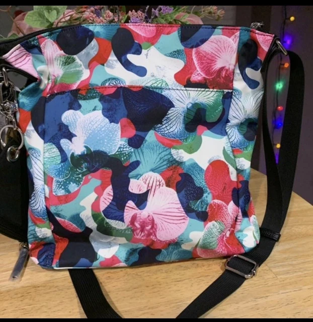 Samantha Brown To-Go Zip Front Medium Crossbody Purse Floral Recycled Fabric 6
