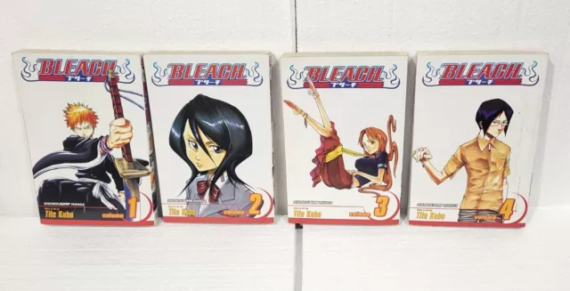 Bleach Vol 1-4 Manga Lot, 2005, Tite Kubo