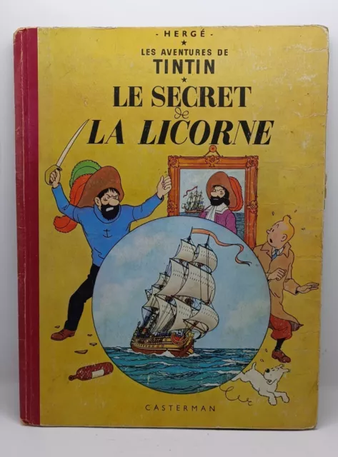 Ancienne Bd Herge Tintin Et Le Secret De La Licorne B24 1958 Casterman Comic