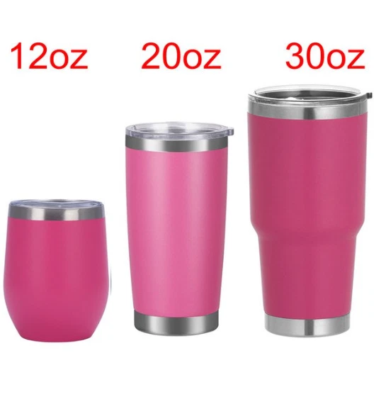 30oz Pink Yeti Style Tumbler With Magslider Lid, Stainless Steel
