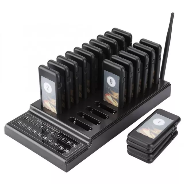 20 Restaurant Coaster Pager Guest Call Wireless Paging Queuing Calling System