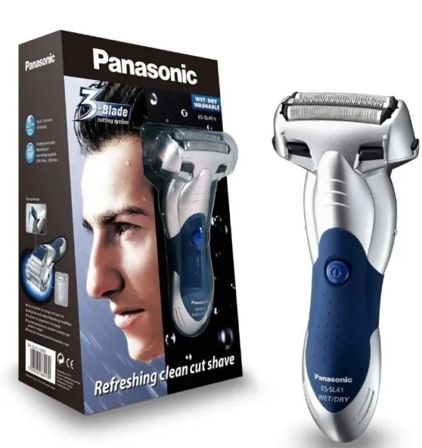 Panasonic 3 Blade Wet/Dry Mens Electric Smart Shaver Cordless Silver ESSL41S NEW