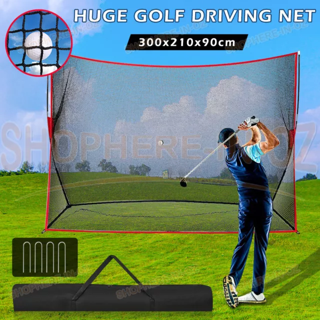 3M 10Ft Golf Practice Net Hitting Training Aid Driving Chipping Cage + Carry Bag